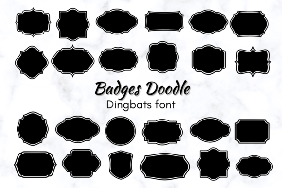 Badges Doodle Font for Creative Craft Projects