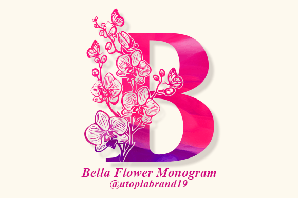 Bella Flower Monogram: A Decorative Font for Makers