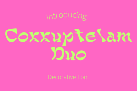 Corruptelam Duo: The Modern Typeface for Crafters