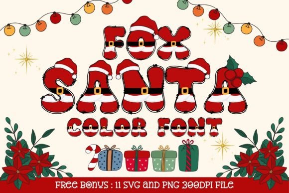 Fox Santa Font for Festive Branding