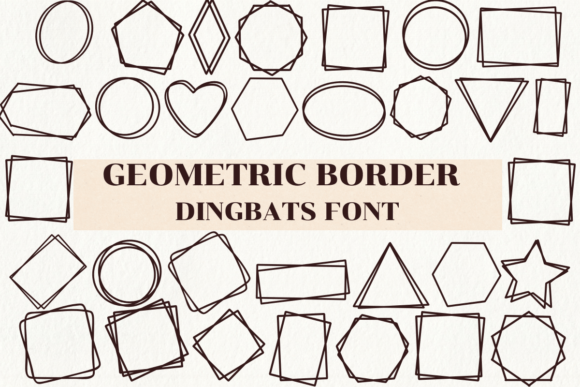 Geometric Border Font for Polished Branding