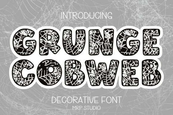 Grunge Cobweb Font for Spooky Branding