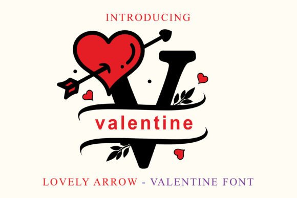 Lovely Arrow Monogram: A Whimsical Decorative Font for Playful Branding