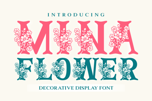 Mina Flower: A Whimsical Decorative Font for Branding
