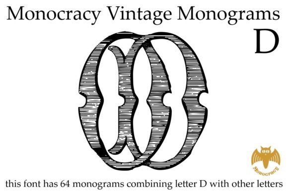 Monocracy Vintage Monograms D Font for Web Design