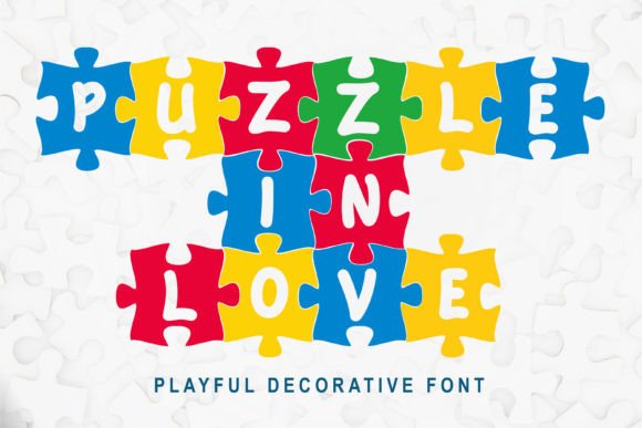 Puzzle in Love: A Playful Decorative Font for Makers