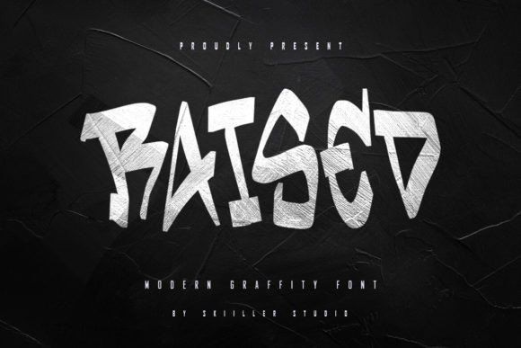 Raised Display Font for Small Business Branding