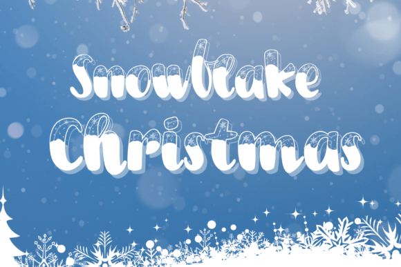 Snowflake Christmas Typeface for Editorial Design