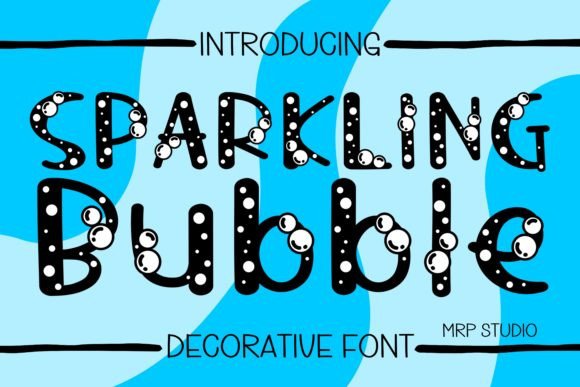 Sparkling Bubble Typeface for Playful Editorial Design