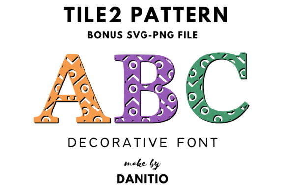 Tile 2 Pattern Font for Crafters and Sellers