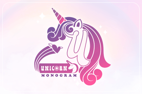Unicorn Monogram Typeface for Editorial Design