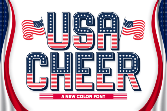 Usa Cheer Font for Patriotic Web Design