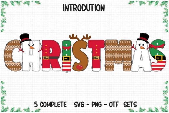 Xmas Doodle Typeface for Festive Editorial Design