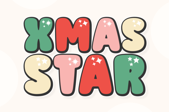 Xmas Star Font for Festive Campaign Design